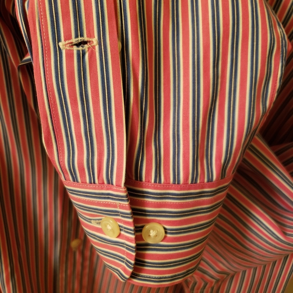 Ralph Lauren Mens buttoned down shirt red size L - Picture 7 of 8